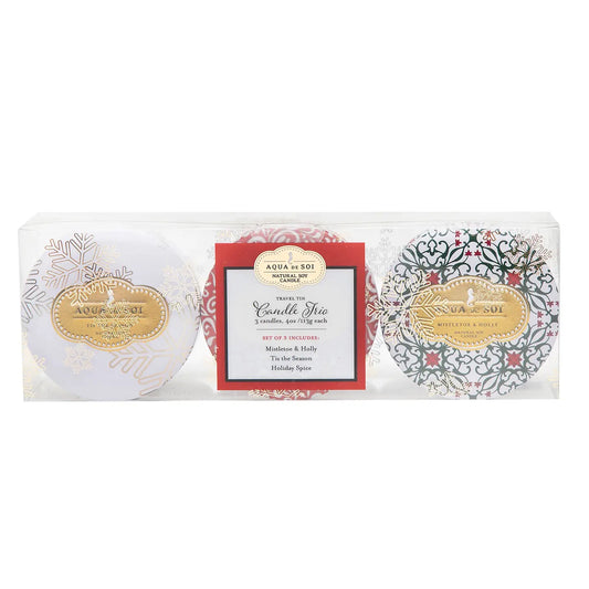 Holiday Trio Set of Three 4 oz Candle Tins