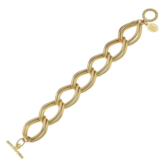 Gold Double Link Bracelet