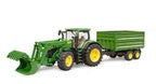 John Deere 7R 350 with Front Loader and Tipping Trailer