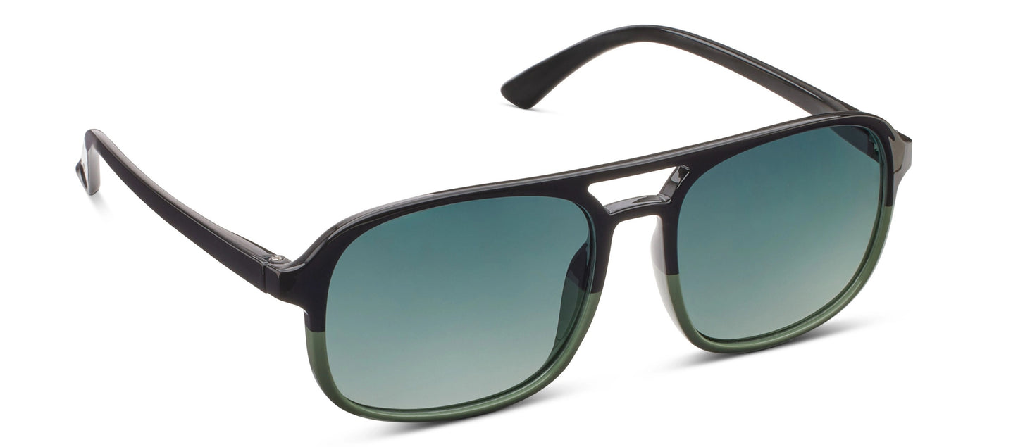 Zeke Sunglasses - Black/Green