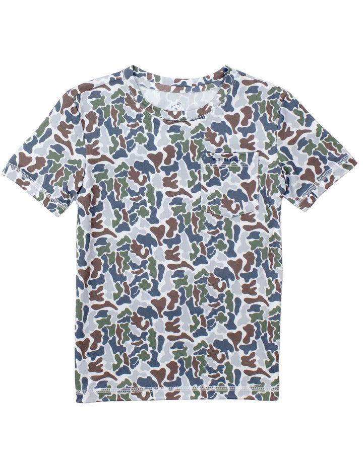 Boys Ravine Pocket Tee - Terra Camo