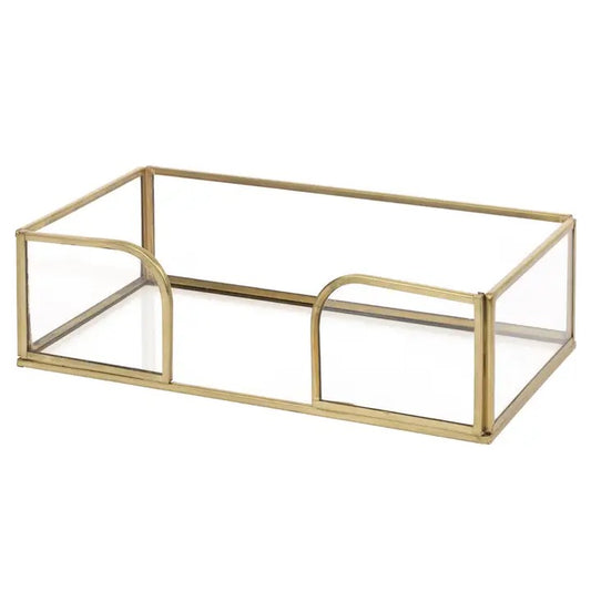 Gold Edge Guest Towel Caddy