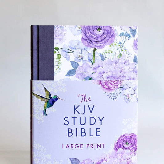 KJV Study Bible, Large Print - Hummingbird Lilacs