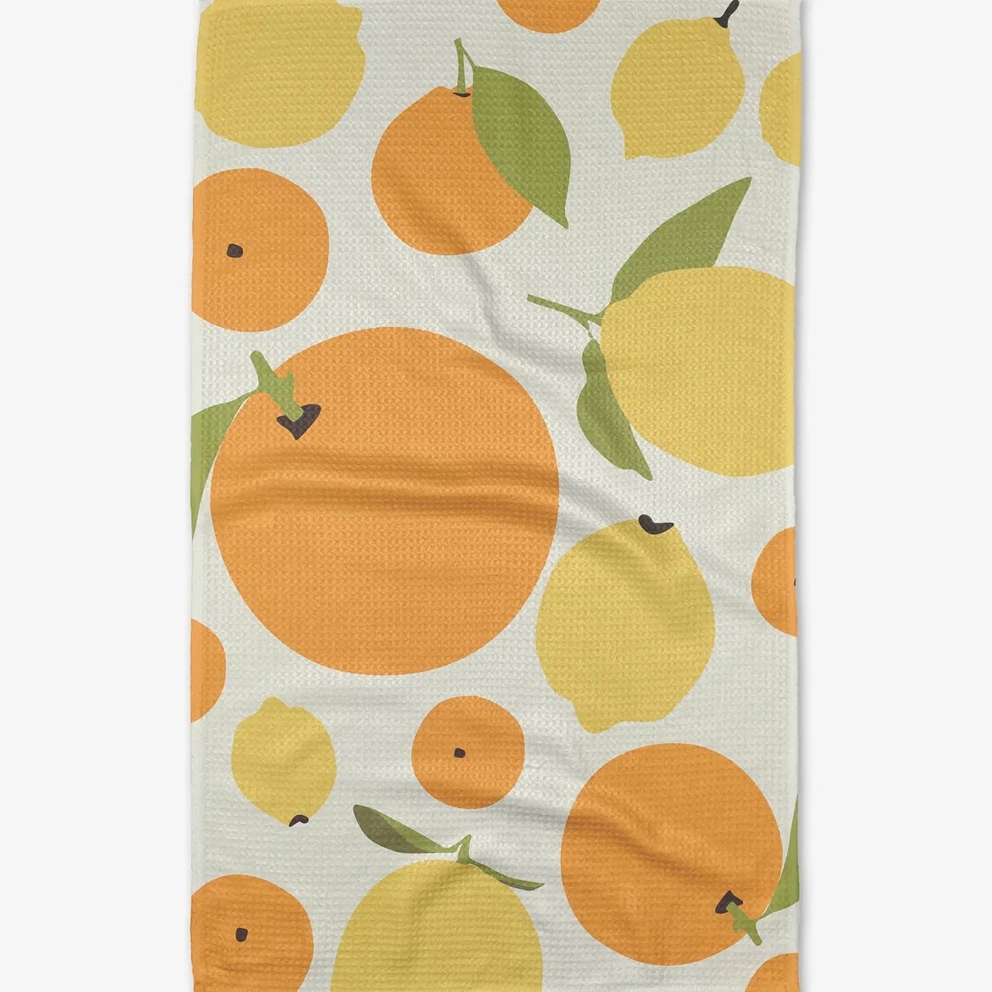 Sunny Lemons And Oranges Kitchen Tea Towel