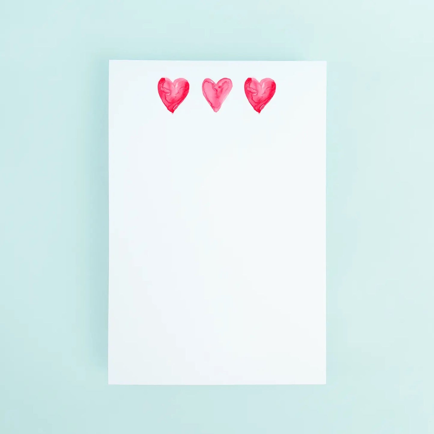 3 Pink Hearts Notepad