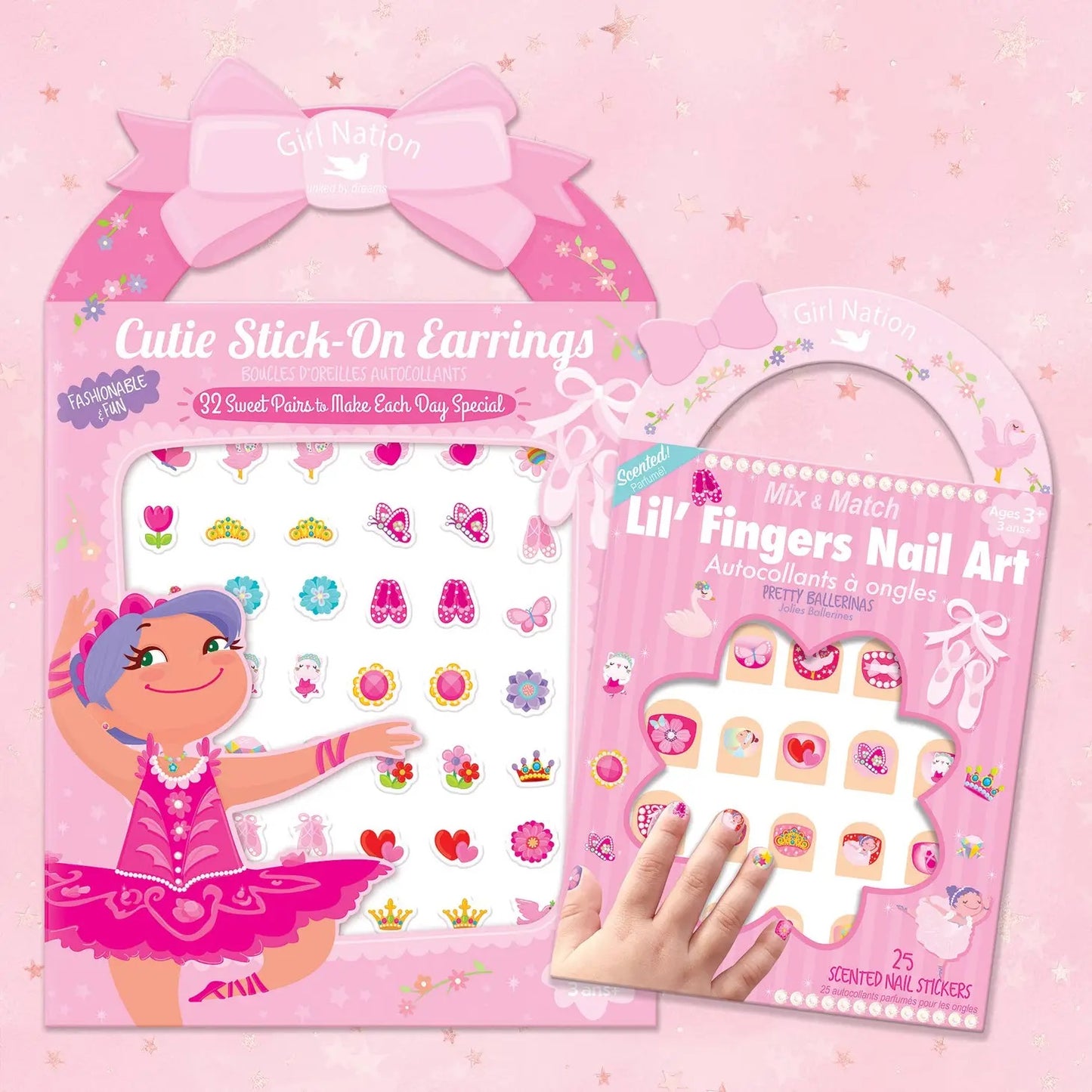 Stick-On Earring and Nail Sticker Gift Set