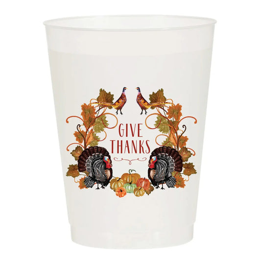 Give Thanks Frosted Cups