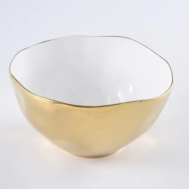 Gold/White Extra Large Bowl