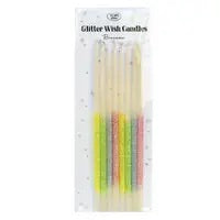 Glitter Wish Candles Beeswax Pastel - 6”