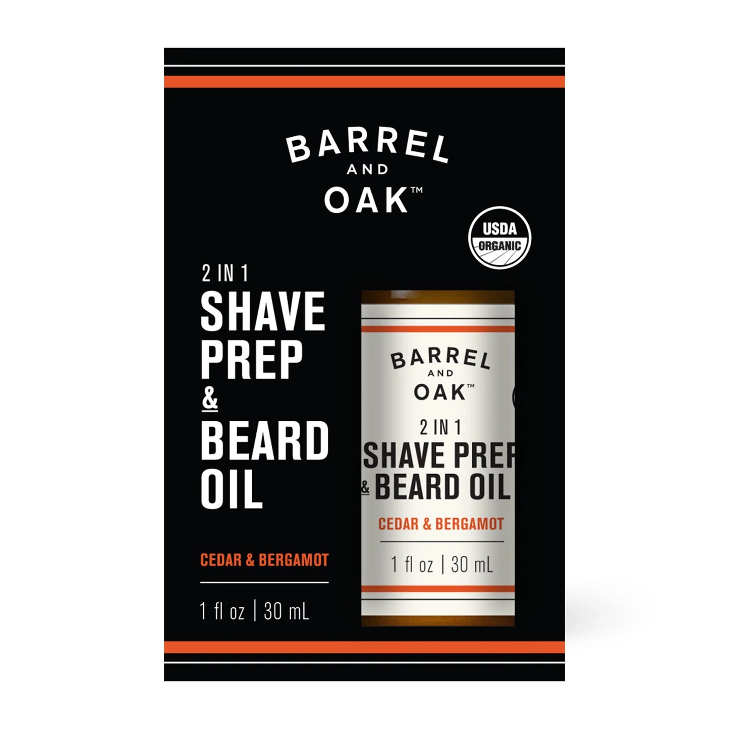 2 in 1 Shave Prep & Beard Oil - Cedar & Bergamont