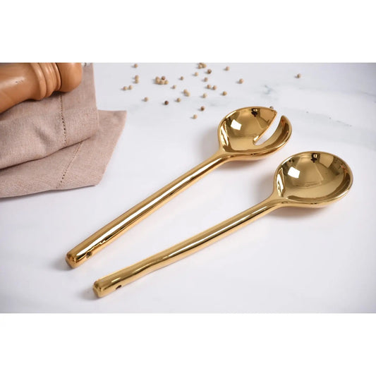 Gold Salad Servers