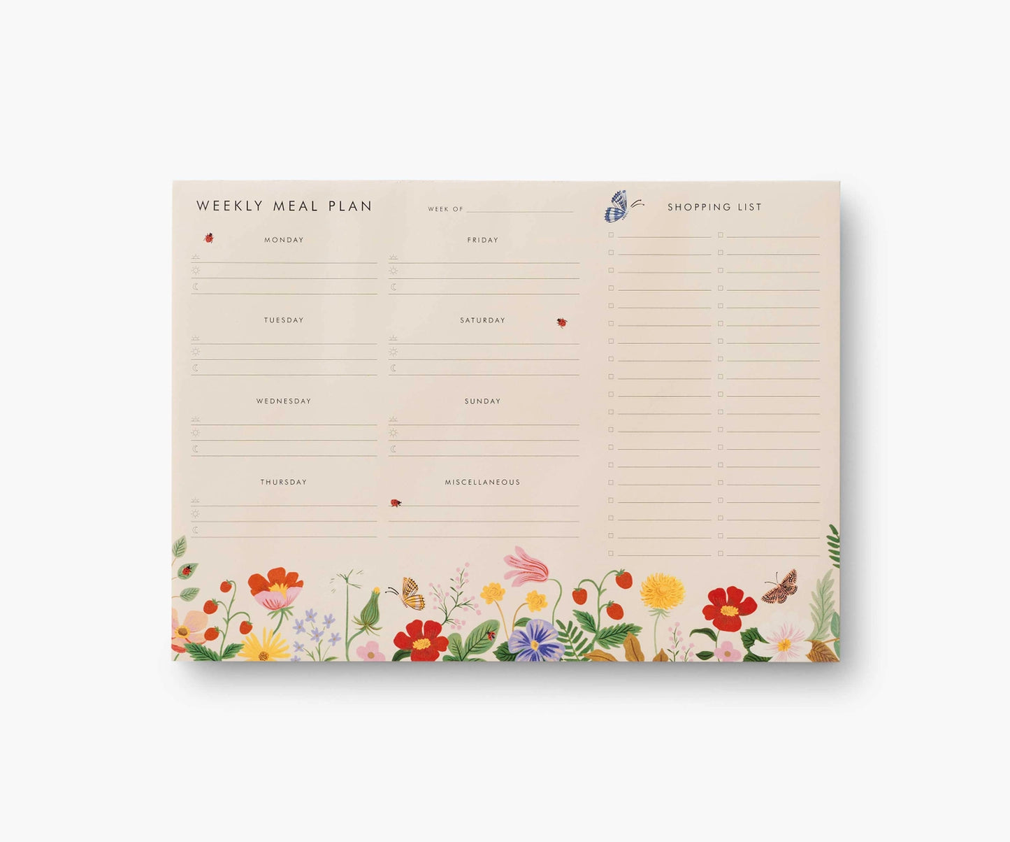 Strawberry Fields Meal Planning Notepad